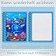 Nurila Wassermalbuch 4 Stück mit 4 Wasserstifte, Wasser Malbuch, Magic Water Colouring Book, Wassermalbuch ab 2 3 4 5 6 für Reisen, Puzzle, Frühpädagogik, Malen, Graffiti