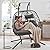 Double Egg Chair with Stand - 2 Person Hanging Egg Chair - Hand Made Rattan Wicker Egg Swing Chair Hammock Chair Swinging Loveseat with UV Resistant Cushion & Aluminum Frame Indoor Outdoor
