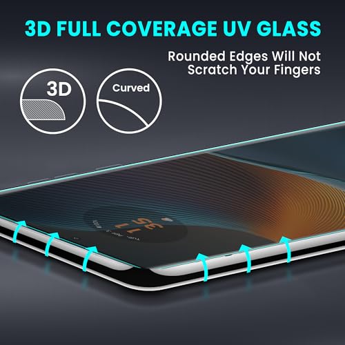 Image of FIRST MART UV Privacy Tempered Glass for Motorola Edge 50 Fusion | Anti-Spy 9H Curved Screen Protector, Edge-to-Edge, Case-Friendly | 1 Pack