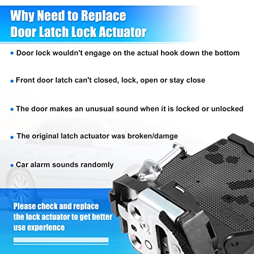 Image of X AUTOHAUX Rear Left Side Door Lock Actuator Motor for Toyota Camry 2007-2017 69060-06100 69060-33120