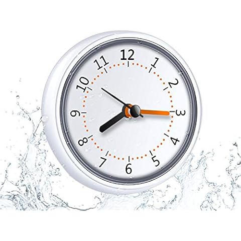 LXSZRPH Mini Shower Clock Waterproof IP24 Wall Clock Suction Cup Bathroom Clock Acrylic Face Suction Clock for Shower Washroom Kitchen (1Pack) Cover