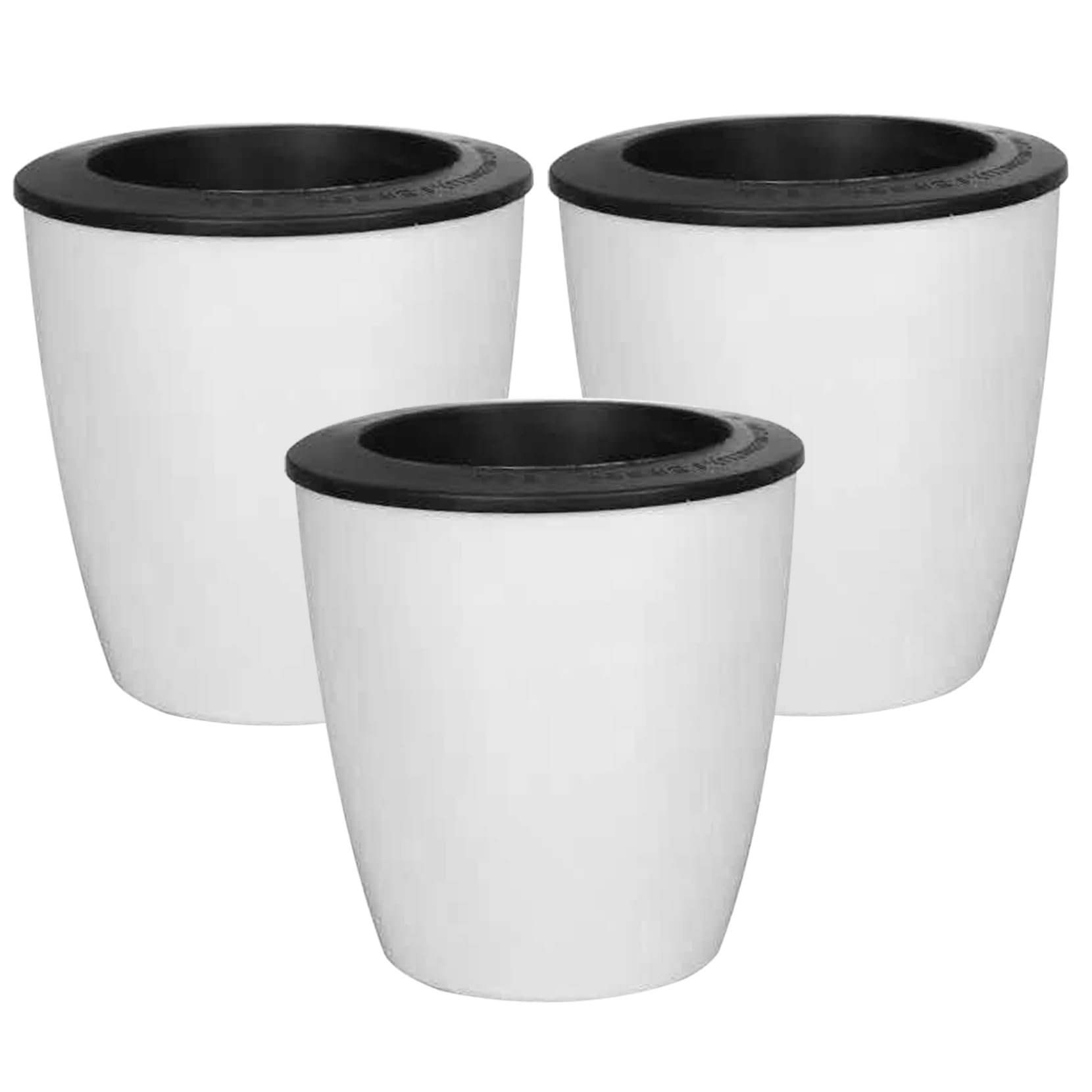 Hintyne Indoor Herb Planter Self Watering Pots for Indoor Plants, 3PCS 4.3 Inch Self Watering Planter with Inner Pot, Resin Herb, Decorative Garden Pots