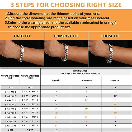 Pulsera cubana 12/14mm para hombre en acero dorado miniatura 4