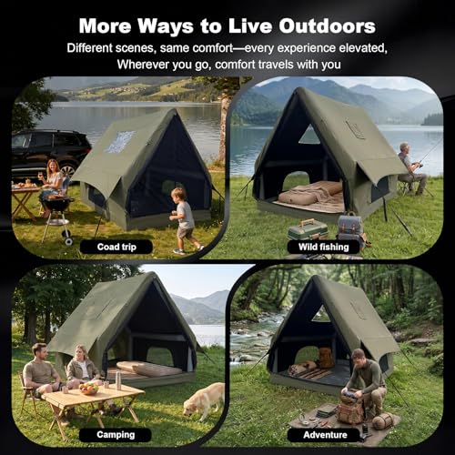 Carpa inflable Qeroo para 1-2 personas, resistente UV y agua miniatura 7