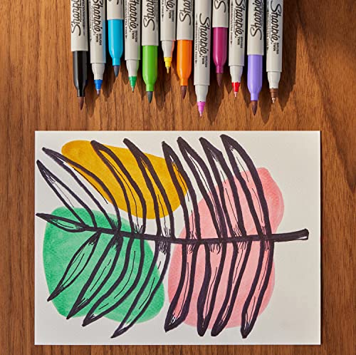 Sharpie Brush Twin Permanent Markers Brush Tip Marker and Ultra Fine Tip Marker Assorted 12 Count - Image 5