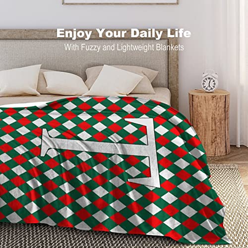 Plaid buffle monogramme T : cadeau de Noël couverture chaude