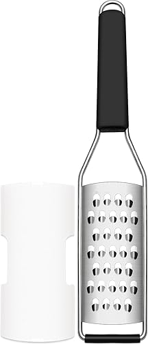 Cambom Rallador de queso, triturador de verduras y cítricos Zester de limón para queso parmesano, verduras, calabacín, nuez moscada, chocolate,