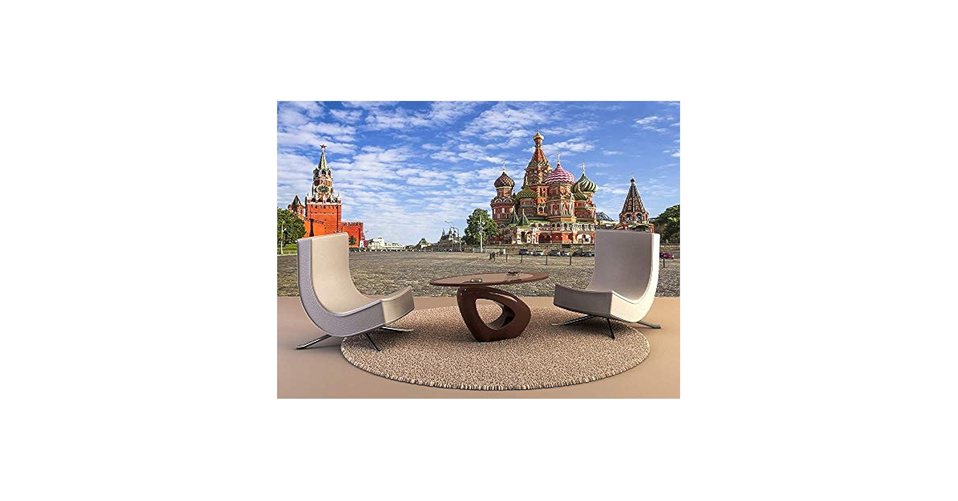 Amazon.co.jp: Gonmeld 赤の広場の壁画モスクワクレムリンと聖