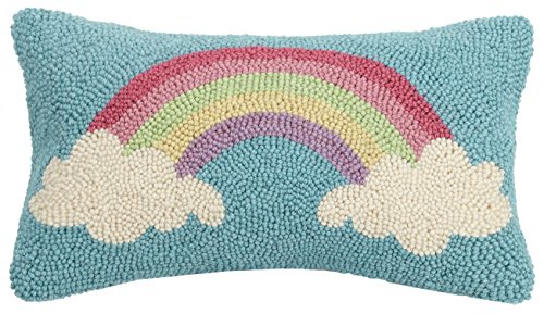Peking Handicraft Rainbow Hook, 9X16 Throw Pillow #TOP28
