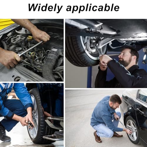 Image of Car Telescoping Lug Wrench, Extendable 4 Way Vehicle Wheel Brace Removal Tool with 17 /19mm and 21 /23mm Sockets, Automotive Tire Nut Repair Wrench Accessories, Universal Fit