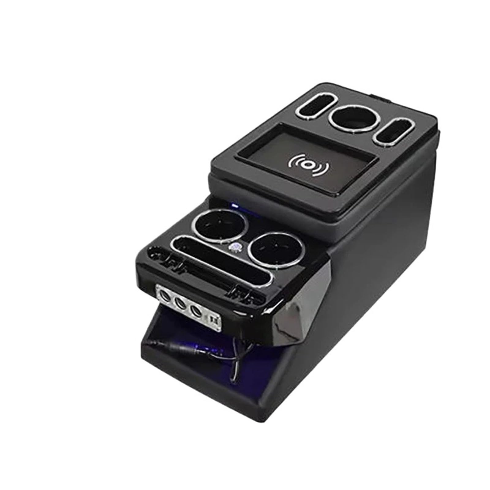 Hguvsjd Armrest Box For Toyota For Proace For Verso Front Handrail Armrest Center Storage Box USB Charger Car Armrests(Style D-black)
