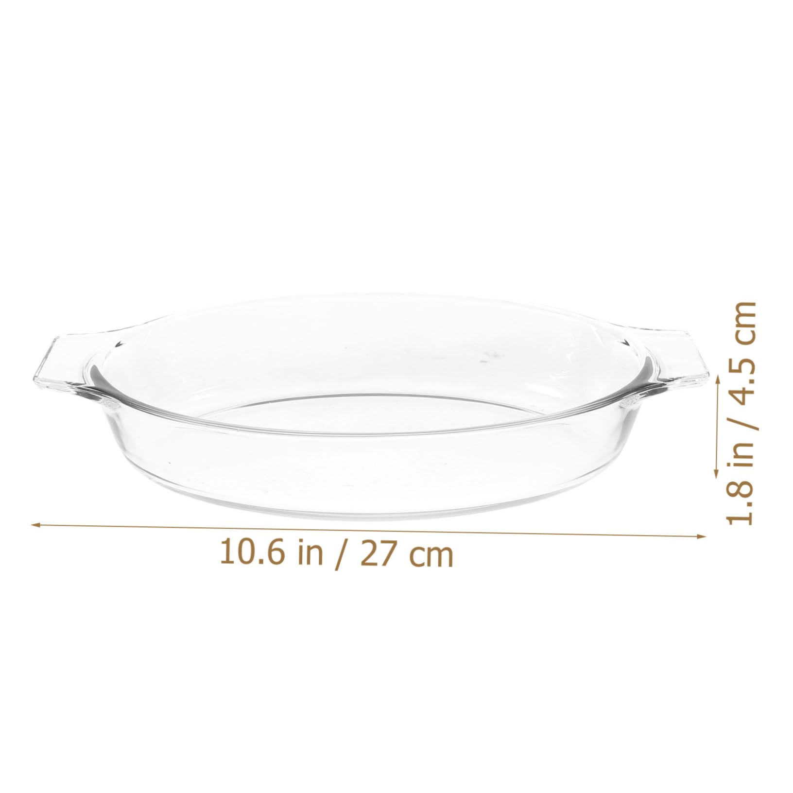 OFFSCH Elegant Oval Glass Baking Dish Double Handles High-temperature Resistant for Pies Salads
