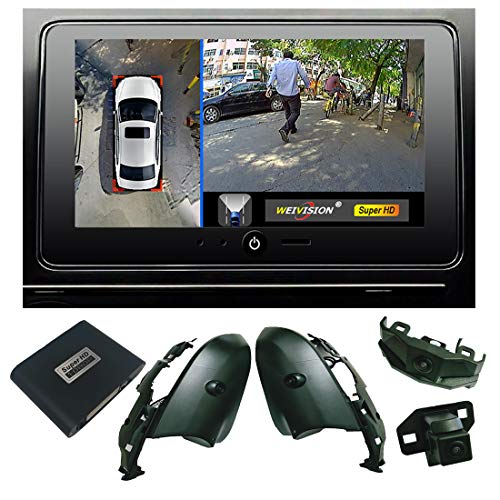 weivision Super Hd 360 Bird View Car DVR Surround Panormic View Parking System with 4 Hd Rear Front Side View Camera for Toyota Alphard 2018 19