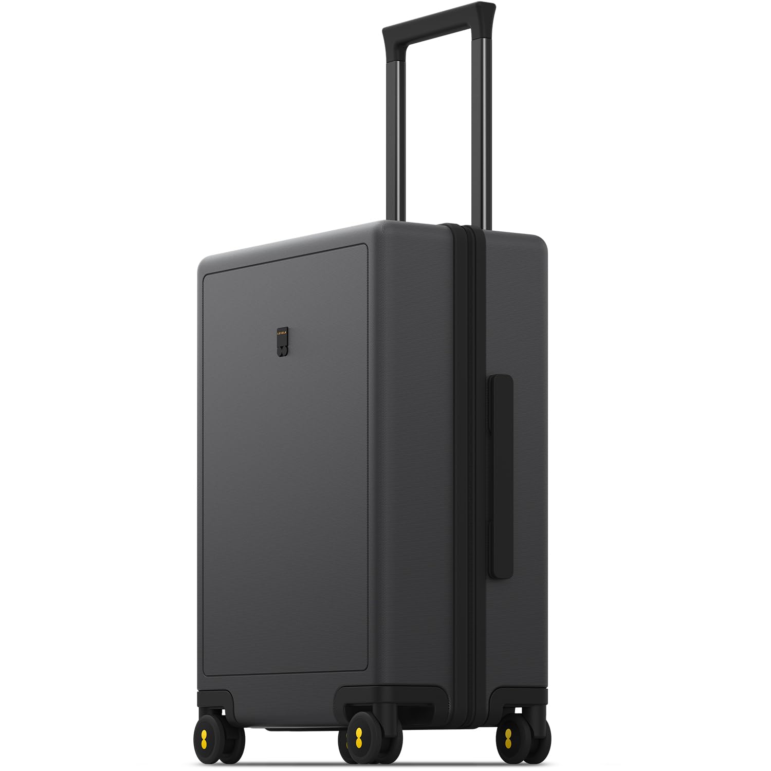 Carry on Luggage Lightweight Suitcase with Wheels 100% PC Trolley Case Micro-Diamond Textured Design, TSA Approved Hard Shell(55cm, 40L,Dark Grey)