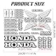 XFSRG Honda Motorrad Aufkleber Wasserdicht und Langlebig Stickers für Motorräder und Autos