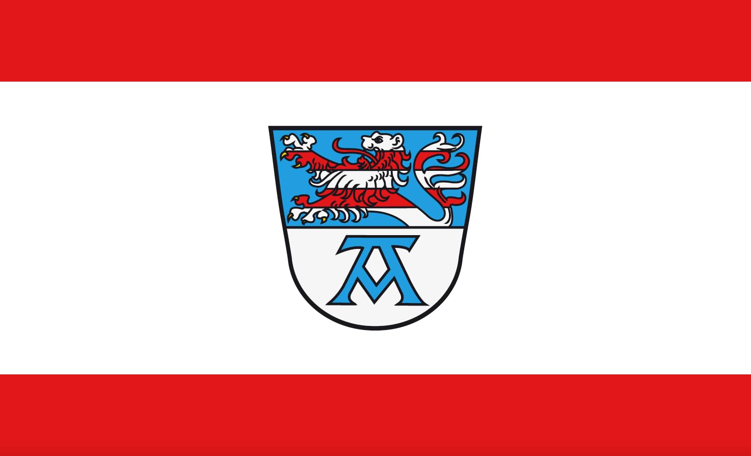 Drapeau de la Hesse Asbach en ultra tissu avec finitions renforcées 90x60cm