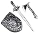 ARUNDEL SERVICES EU Espada Hacha y Escudo Accesorio de Espada Caballero Juguete Escudo y Hacha Juego Juguete Guerrero Espada de niño Dragones Guerrero
