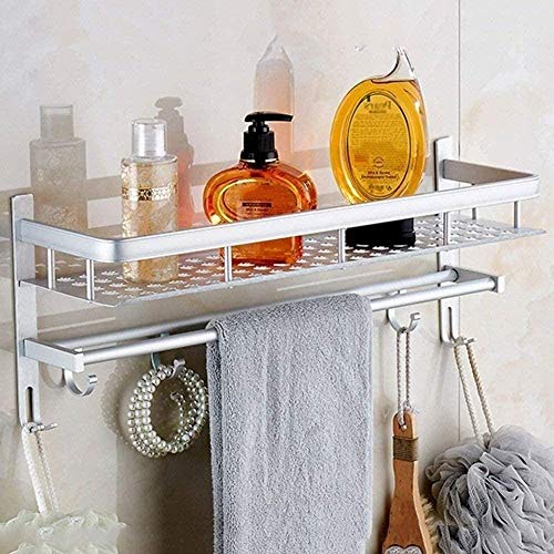 Almacenamiento de baño de pared con estante de secado resistente 4