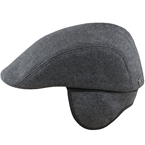 Sterkowski Norte Cap | Wool Flat Cap for Men and Women | Derby Hat Men Irish Hat Scally Cap Cabbie Hat Mens Paperboy Hat Vintage Hats Men 1920s Mens Hat Driver Cap Scottish Hat US 7 5/8 Gray
