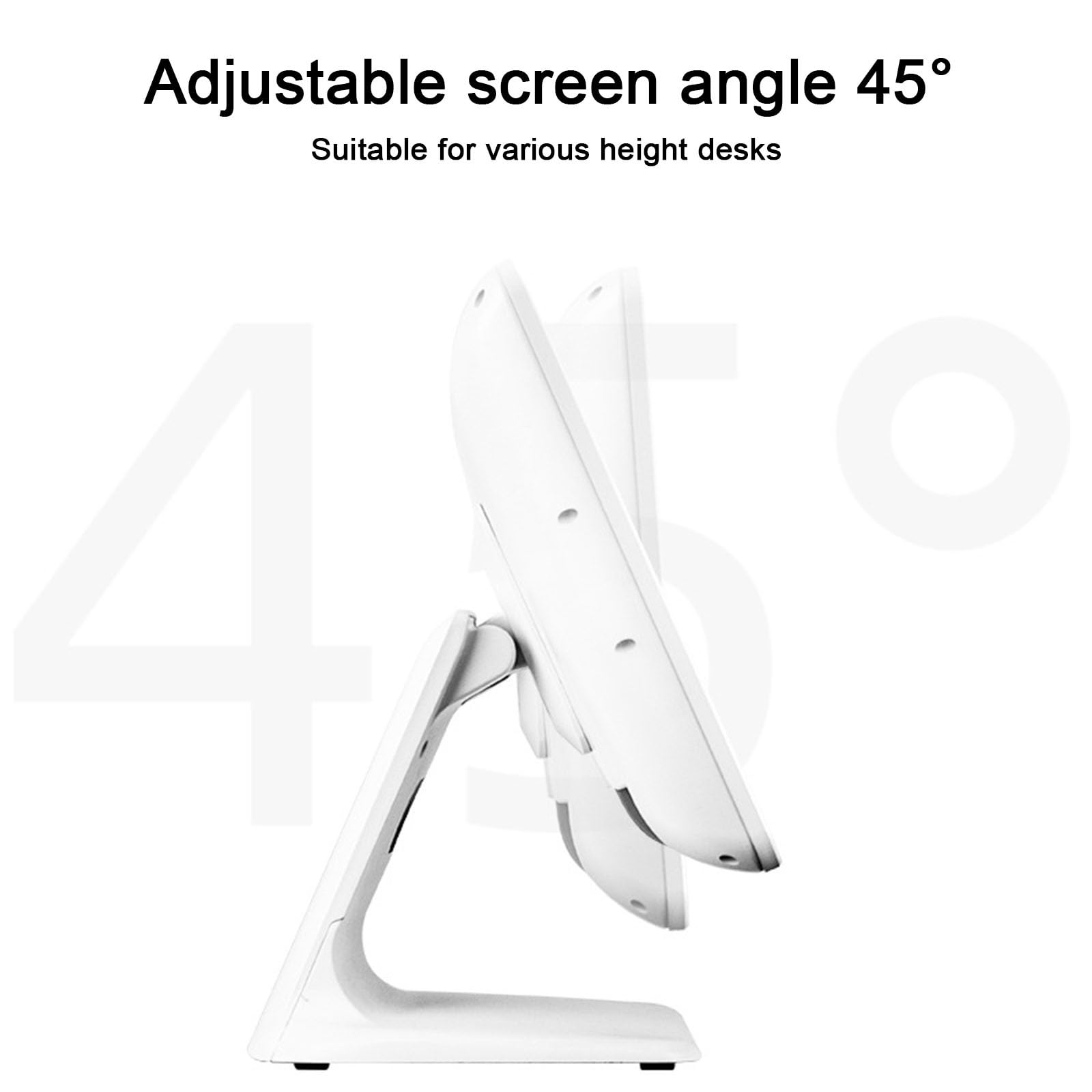 Terminale POS for ristoranti registratore di cassa nero con touch screen da 15 pollici for ufficio POS for ristoranti(White)