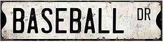 Aluminum Sign Baseball Vintage 16x4 Inch-Wall Decor and Unique Baseball Lover Gifts; Great Decor for Boys Room and Boys Room Decor
