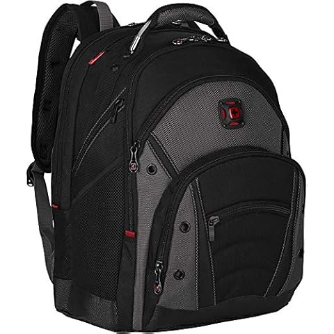 Wenger 600635 SYNERGY 16 Inch Laptop Backpack, Padded Laptop Compartment with Tablet Pocket in Black/Grey {26 Litre} Cover