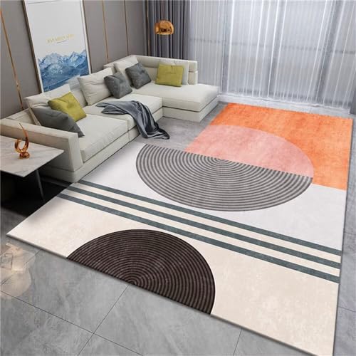 Tapis de salon géométrique 160x230cm multicolore rectangulaire