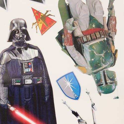 Image of RoomMates Star Wars Classic Peel and Stick Wall Decals, Mutli Color 1.5 inch x 1.25 inch to 9 inch x 9 inch (Pack of 4)