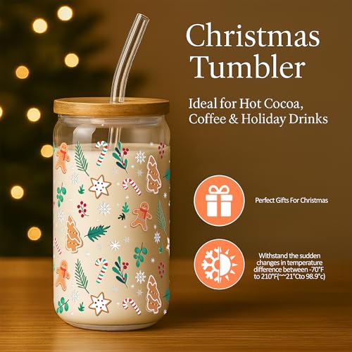 Christmas Gifts for Women 2025, Unique Christmas Gift Basket for Coworker Teacher Employee Sister Best Friend Mom Wife, Xmas Holiday Gifts for Women Secret Santa Gift Box Set with Holiday Glass Cup - Image 5