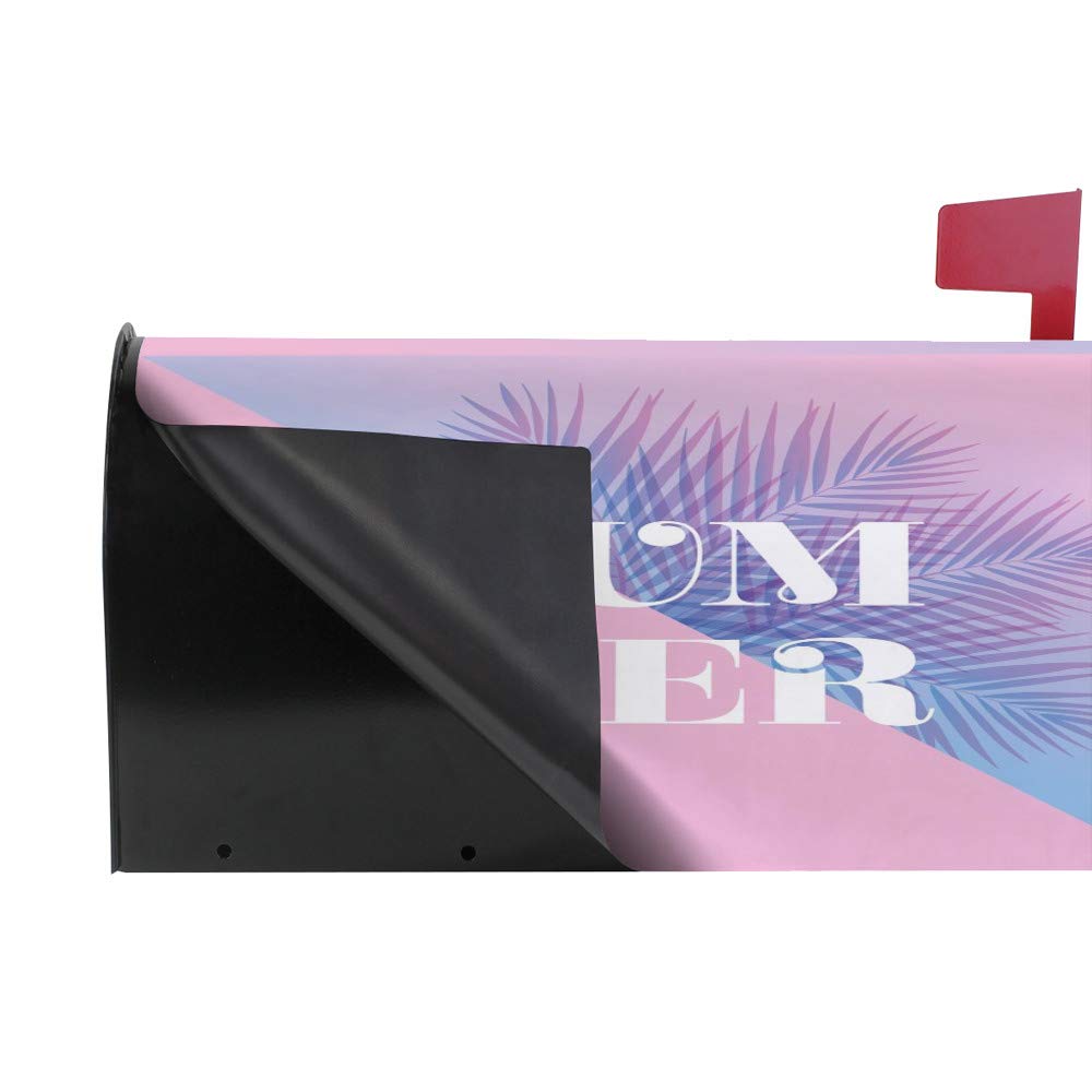 ZHIHUI Magnetic Mailbox Cover "Welcome Home" With Flowers - Waterproof PVC For Outdoor Decor, 21x25 In