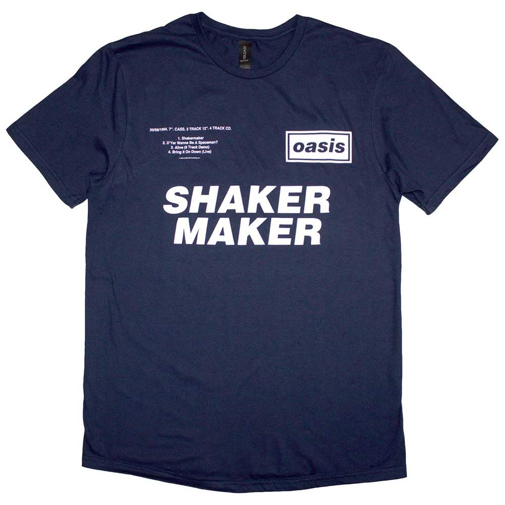 Oasis Shakermaker Tracklisting Official Tee T-Shirt Mens Unisex