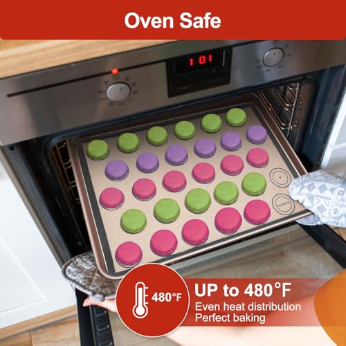 Angadona US Able Baking Mat, Silicon Baking Mats Oven Liner Sheet, Round & Square Cake Mat, Pastry Board Rolling Dough Mats For Macaron Cookie thumb #6