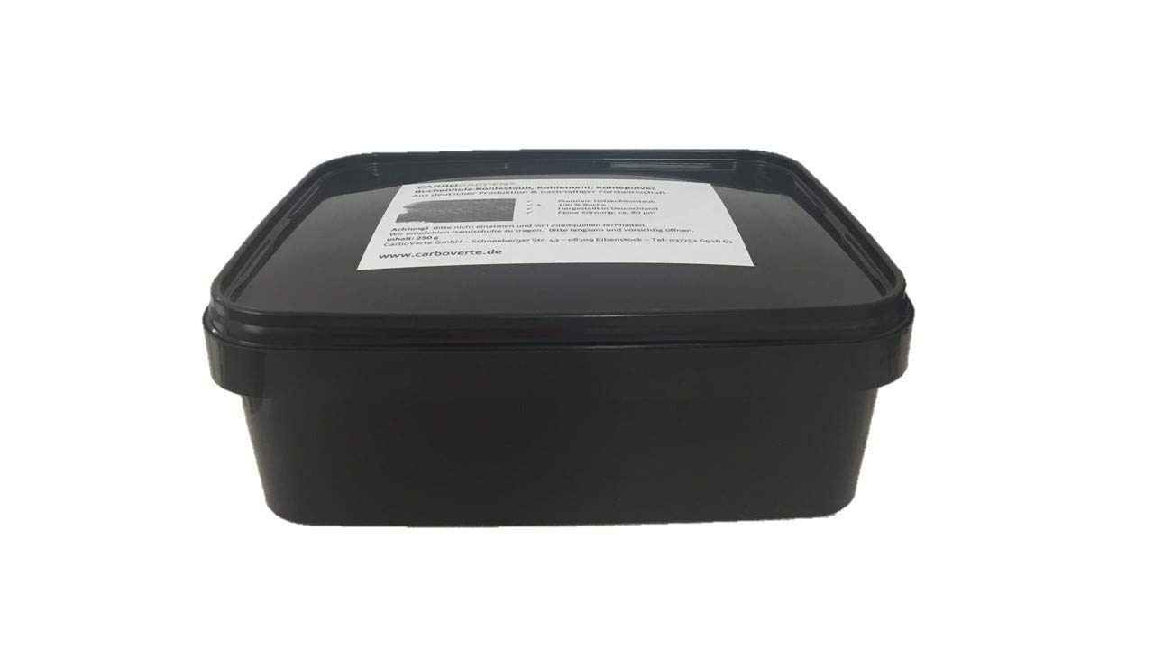 Holzkohlestaub,Holzkohlemehl, Holzkohlepulver, feine Körnung, 250 g