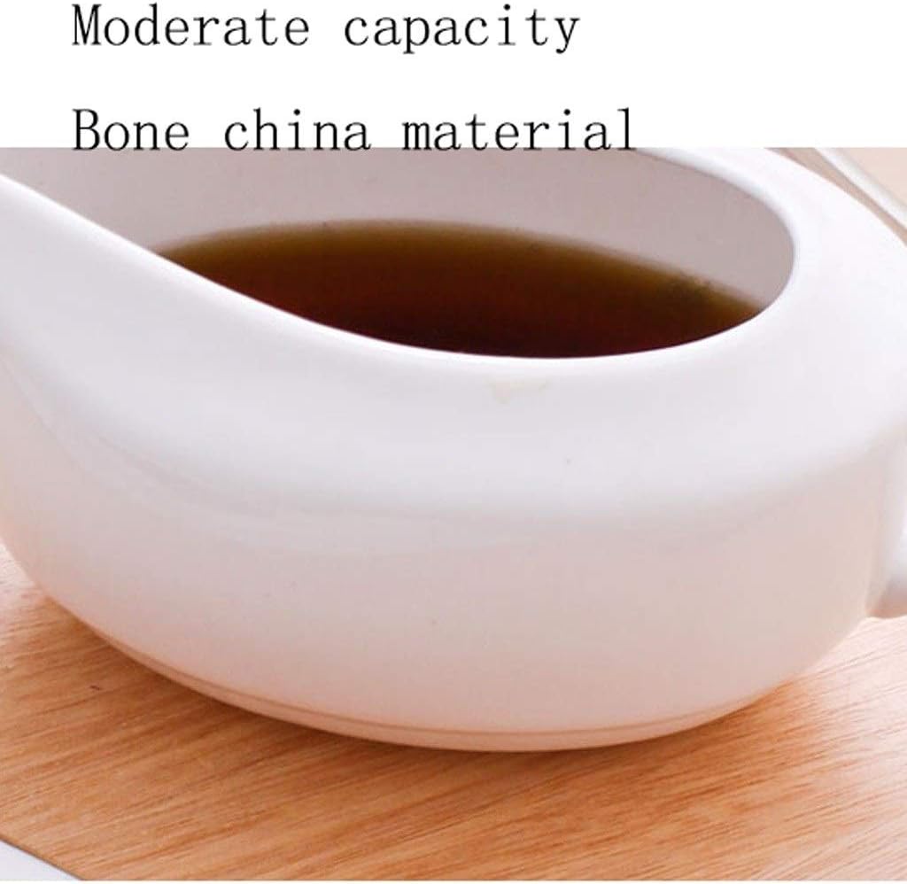 Saucer Sauce Boat with Tapered Spout Porcelain Gravy Boat Dinnerware Porcelain Easy Pour Gravy Sauce Boat Sauce Boat Gravy Boat Dish, 20010125