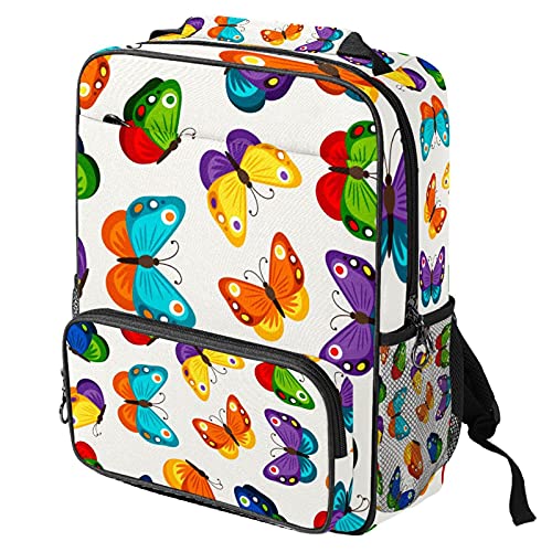 Sac à dos décontracté ordinateur portable fille femme homme avec motif papillon