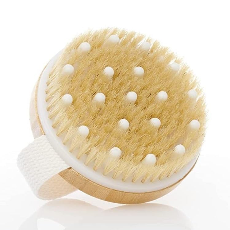 TERXA Wooden Loofah Bath Sponge With Handle | Body Brush | Bath Shower Accessories | For Massaging/Exfoliating Dry Skin | Body Scrubber | Dead Skin Remover | Bathing Tool (Pack of 1,Multicolor)-picture-50