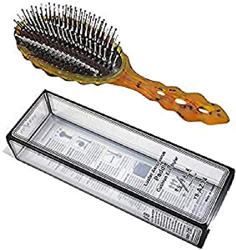 Cepillo de pelo Y.S. Park Luster Aerozaurus color ámbar ideal para desenredar en el tocador 1