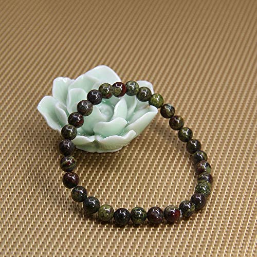Image of Handmade Gem Semi Precious Gemstone 6mm Round Beads Stretch Bracelet 7 inch Unisex
