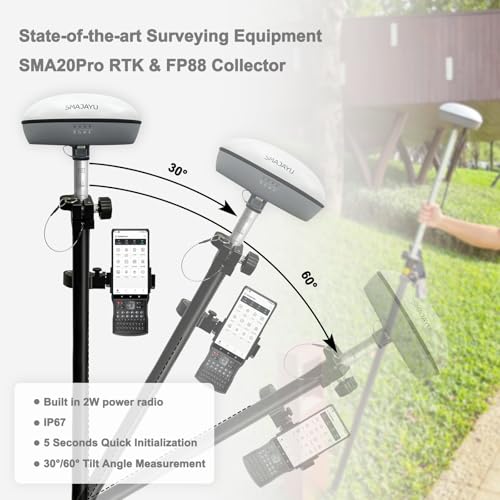 Image of SMA20 Pro RTK Base Station GNSS Receiver GPS Land Survey Equipment, Connect with Drones /UAVs, Free Field Surveying Software for Permanent Use,1408 Channels, NOAA /PPK, for GIS and Precision Agriculture