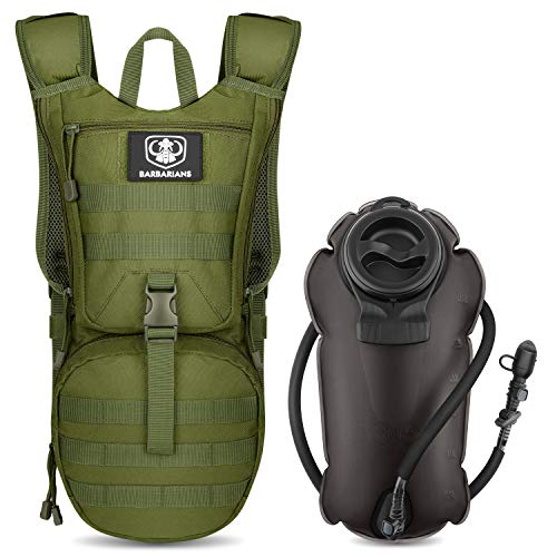 Barbarians Tactical Hydration Pack Water Backpack with 3L Bladder, Lightweight Military Molle Backpack
