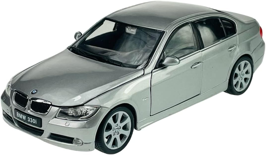 Welly BMW 3 Series 3 Series 330i 330 i 2006 Silver E90 E 90 Saloon 1/24 Model Car Die Cast New in Box
