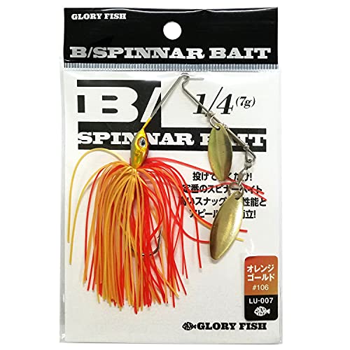 グローリーフィッシュ(Glory Fish) バスルアー B/スピナーベイト 1/4oz(7g) オレンジゴールド LU-007 2枚目