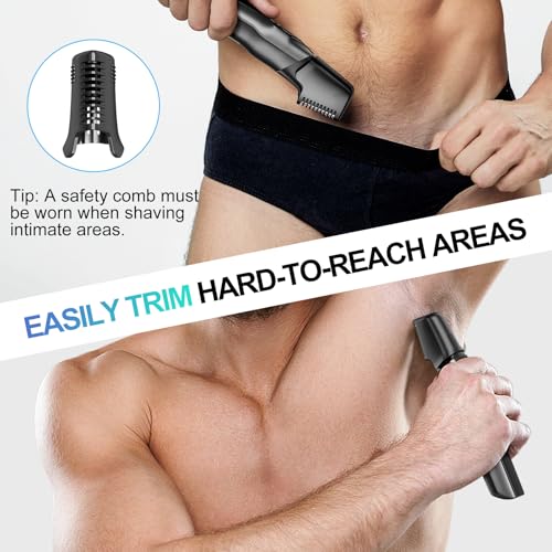 Image of kensen Manscape Dual Speed Body Hair Trimmer Men 4-in-1 Beard Trimmer Men, 210 Mins Usage Time Rechargeable Body Shaver for Hair /Beard /Ball /Groin, Waterproof Cordless Male Grooming Kit for Pubic Hair