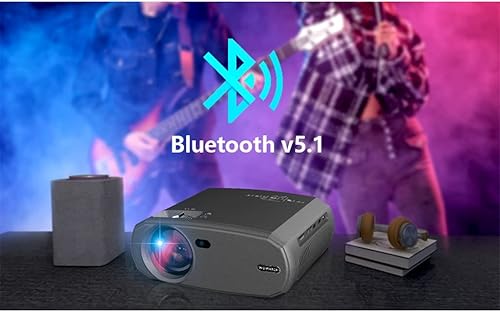 Miniatura 5 de XXXDXDP V50 - Proyector portátil de 018oz mini proyector inteligente real de 1080p proyector de película completa de 200 pulgadas proyectores LED de