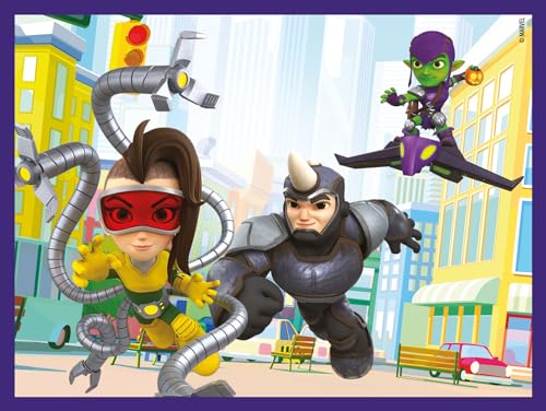 Clementoni- Marvel Spidey and His Amazing Friends 12 Pièces-Supercolor, Enfants 3-5 Ans, Puzzle, Fabriqué en Italie, 41198, Multicolor