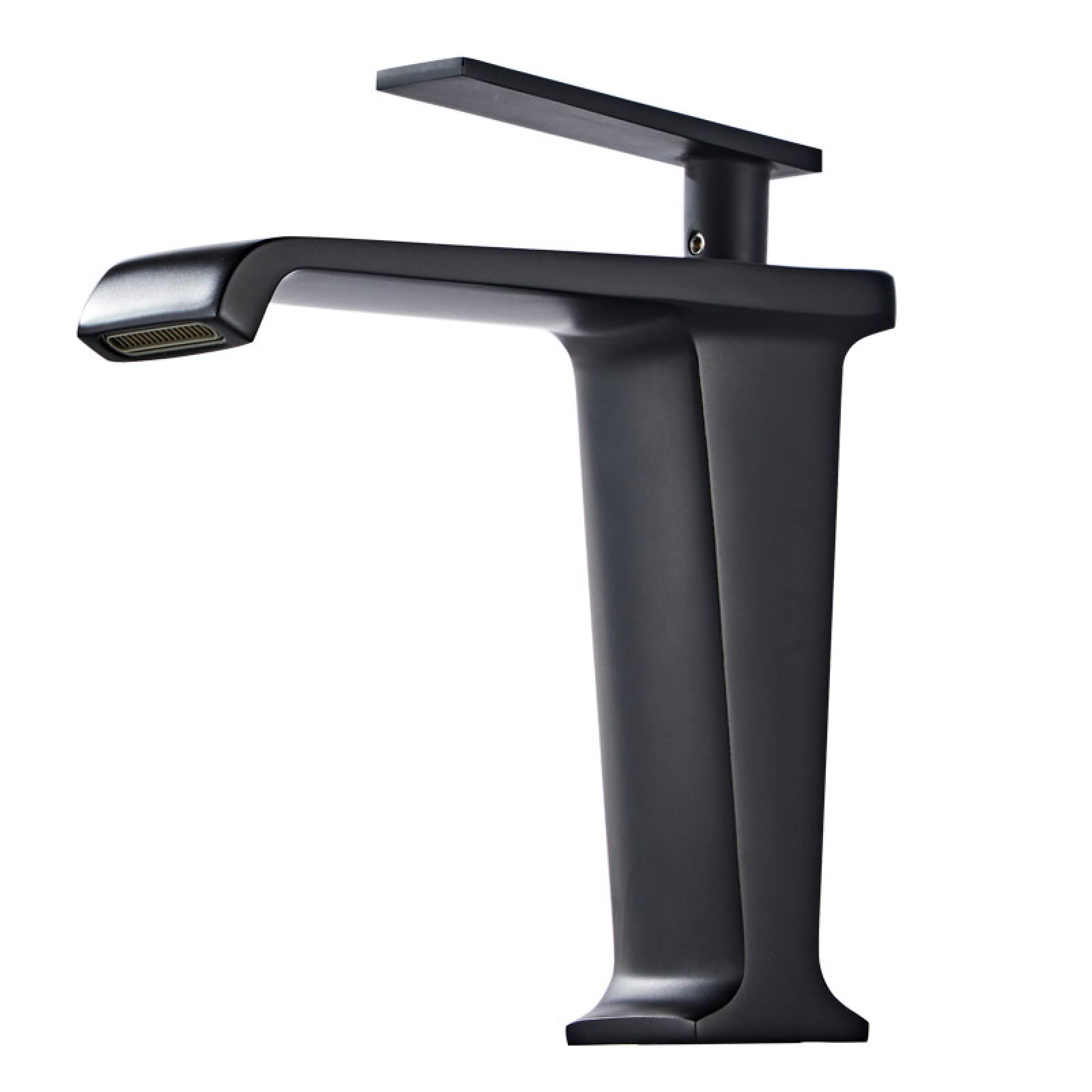 Robinet cascade noir pour lavabo de salle de bain en laiton