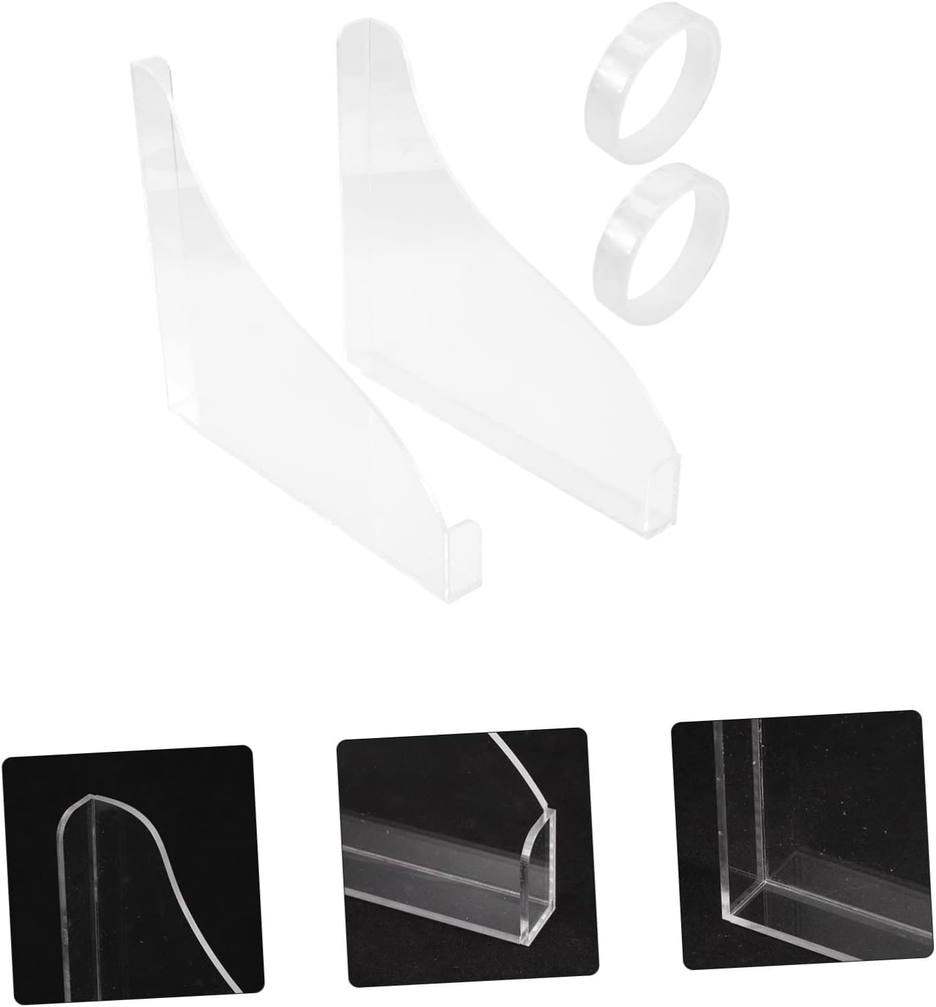 2pcs Acrylic Bathtub Splash Guards for Bathroom Corner Protectors with High Adhesive Strips Prevent Water Leakage and Keep Floors Dry
