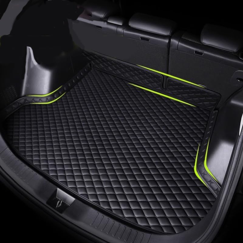 Autokofferbakmatten Kofferbakmat voor Audi Q6 Sportback E-tron 2024 2025(with left and right air outlets),Auto antislip waterdichte volledige dekking kofferbakmatbeschermer,A/Brown