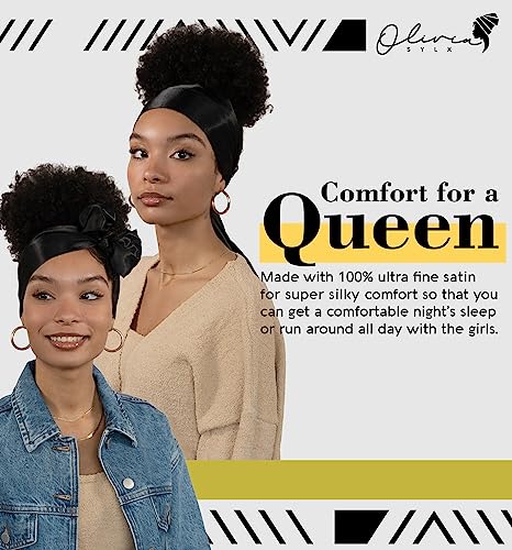 Oliva Sylx Edge Wrap & Edge Scarf for Women - Satin Edge Laying Scarf for Wigs, Natural & Curly Hair - Soft & Stylish4