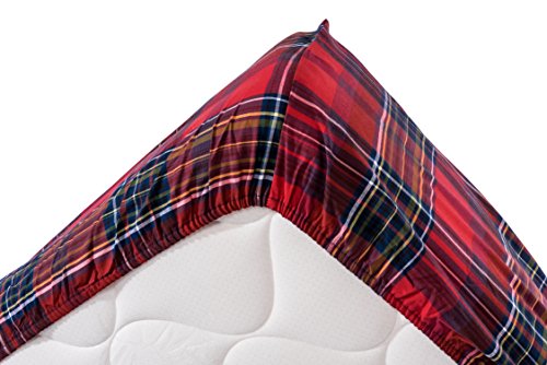 Soffim Scozzese Madras Lenzuolo Inferiore con